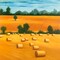 Hay Bale Fields Poster Print by Atelier B Art Studio - Item # VARPDXBEGLAN104